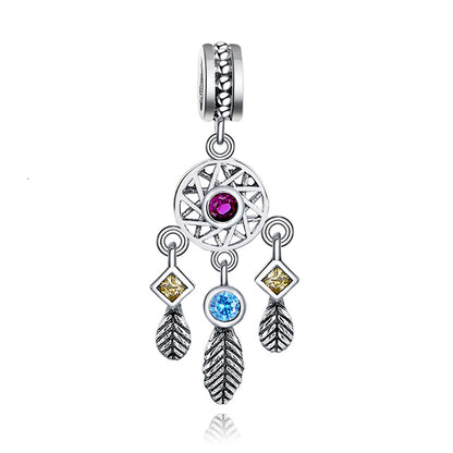 DreamCatcherCharmEuropeanBeadCZSterlingSilverGingerLyneCollection_Silver-1