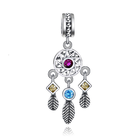 Dream Catcher Charm European Bead CZ Sterling Silver Ginger Lyne Collection