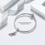 Load image into Gallery viewer, Butterfly Charm European Bead Sterling Silver Pink Ginger Lyne Collection
