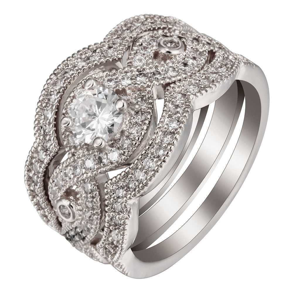RoseyWeddingRingSetforWomen3pcCZEngagementMatchingBandsGingerLyneCollection_Silver-1