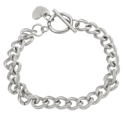 HeartCharmToggleBraceletforWomenbyGingerLyneStainlessSteelChain_Gold-1