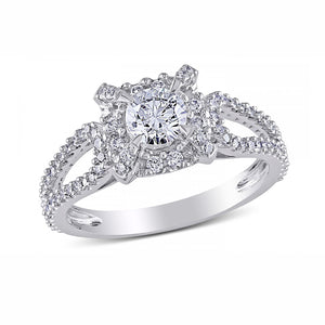 Carlita Engagement Ring Sterling Silver Womens Cz Ginger Lyne Collection - 5