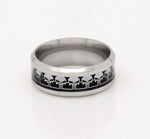 Load image into Gallery viewer, Skulls Wedding Band Ring Black Goth Punk Biker Mens Womens Ginger Lyne Collection - 11.5
