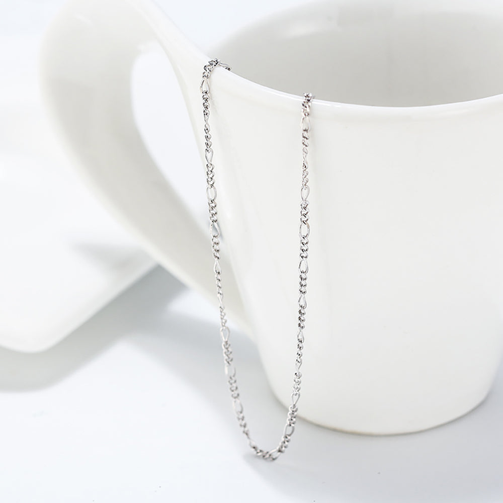 Figaro Chain Necklace for Women or Men 18  Sterling Silver 1.7mm Ginger Lyne Collection