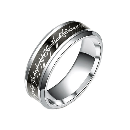 One Ring Wedding Band for Men or Women 8mm Stainless Steel Ginger Lyne Collection