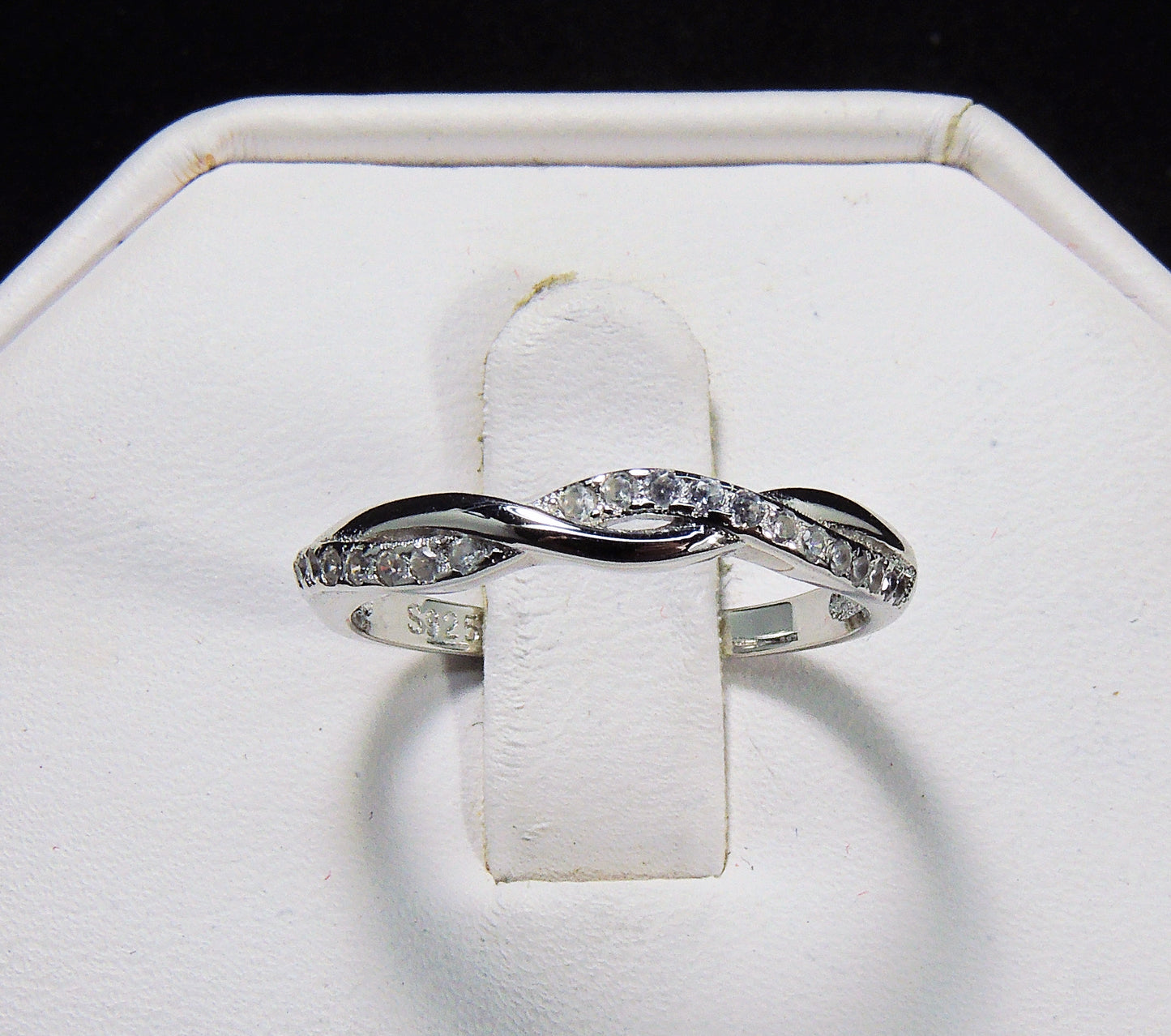 Wedding Ring Set for Women Sterling Silver 3 Stone Engagement Ring Ginger Lyne Collection