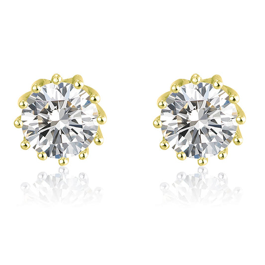 CrownStudEarrings8mmRoundCzSterlingSilverWomensbyGingerLyneCollection_YellowGold-1