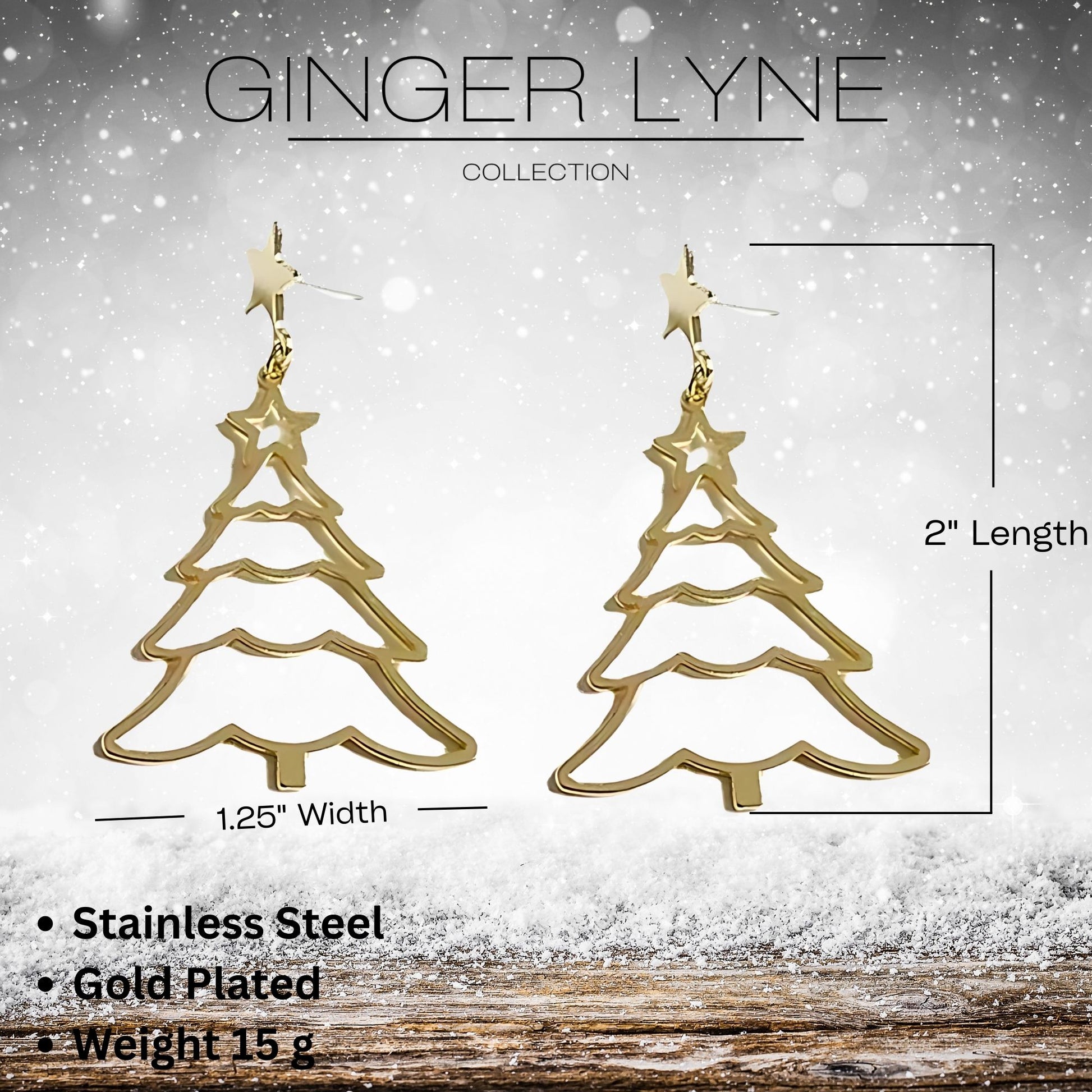 ChristmasTreeDangleEarringsWomensGoldToneStainlessSteelGingerLyneCollection_Gold-5