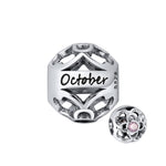 Load image into Gallery viewer, Birthstone Charms for Bracelet Sterling Silver CZ Womens Ginger Lyne Collection - October
