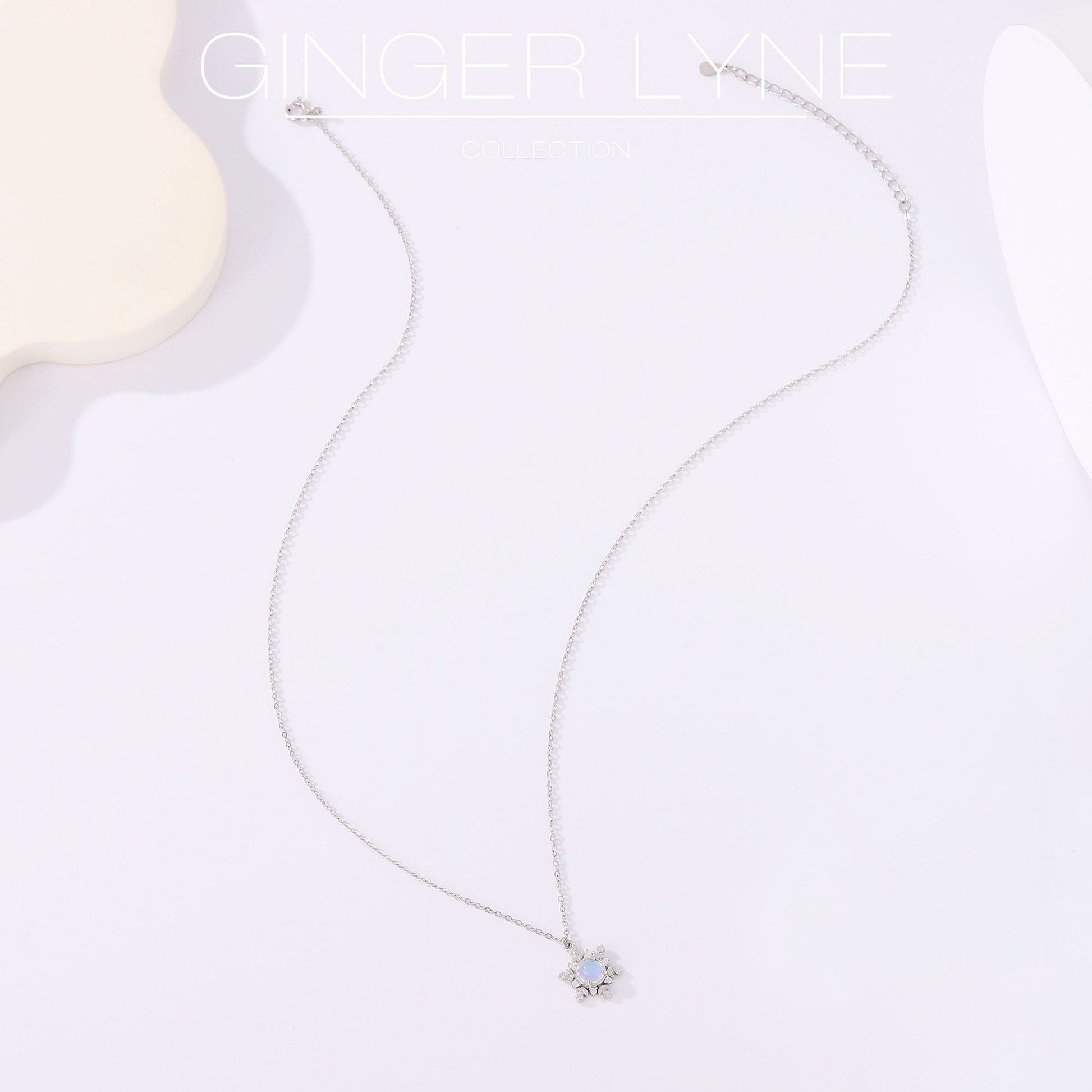 SnowflakeNecklaceforWomenbyGingerLyneSimulatedMoonstoneCZSterlingSilverChristmasJewelryGift_Silver-4