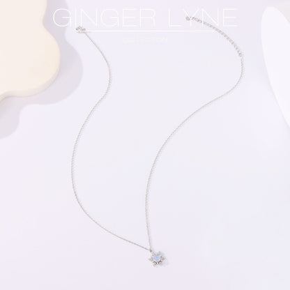 SnowflakeNecklaceforWomenbyGingerLyneSimulatedMoonstoneCZSterlingSilverChristmasJewelryGift_Silver-4