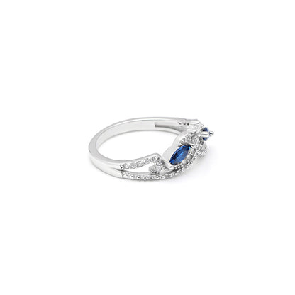 AnsleyAnniversaryRingSterlingSilverBlueCubicZirconiaGingerLyneCollection_Blue-6