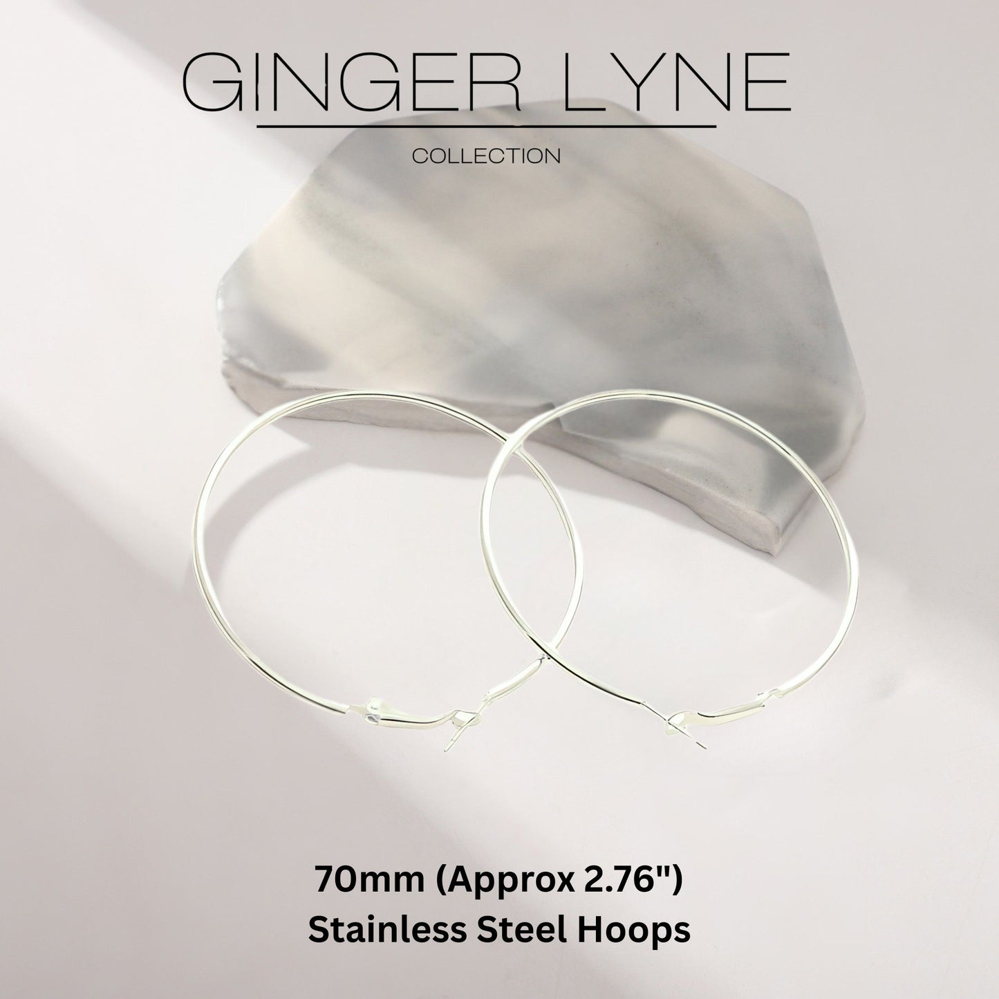 ThinLargePlainHoopEarringsforWomen70mmStainlessSteelGingerLyneCollection_Silver-4