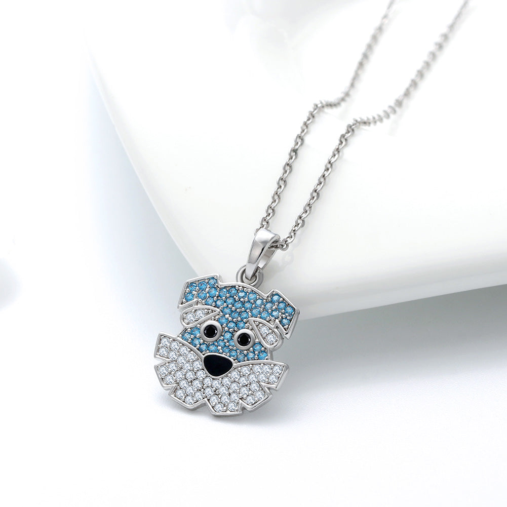 SchnauzerDogPendantNecklaceforWomenSterlingSilverCzGingerLyneCollection_Silver-3