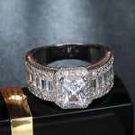 Load image into Gallery viewer, Anika Gold Plated Emerald Cut Cz Engagement Ring Womens Ginger Lyne Collection 9
