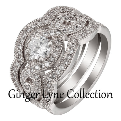 RoseyWeddingRingSetforWomen3pcCZEngagementMatchingBandsGingerLyneCollection_Silver-4