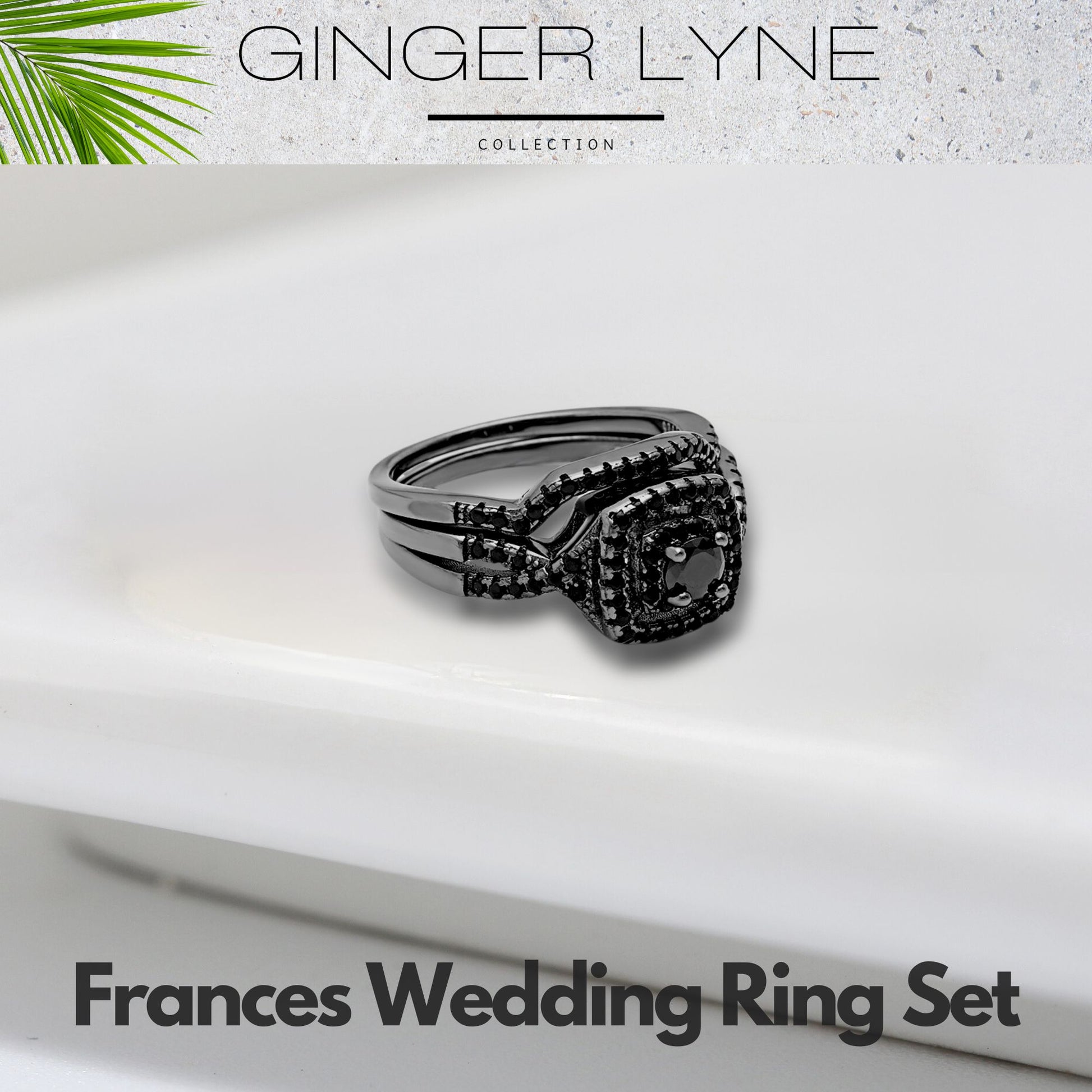 WeddingRingSetforWomenHaloCZWhiteGoldSterlingSilverEngagementRingGingerLyneCollection_Black/Black-3