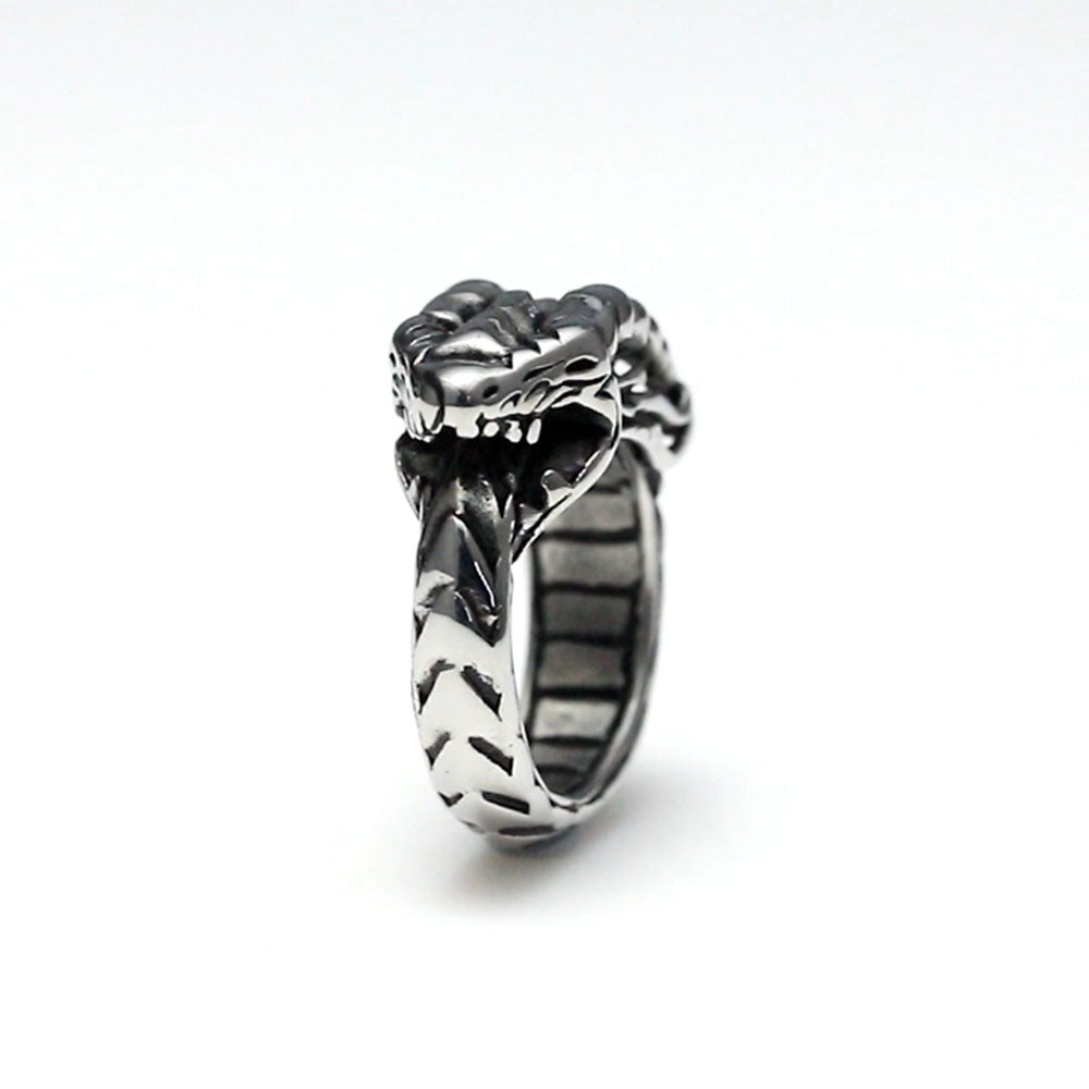 DragonRingforMenorWomenStainlessSteelGothicBikerPunkGingerLyneCollection_Silver-4