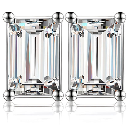 EmeraldCutStudEarringsforWomen7.5CtSterlingSilverStudsforherGingerLyneCollection_Silver-1