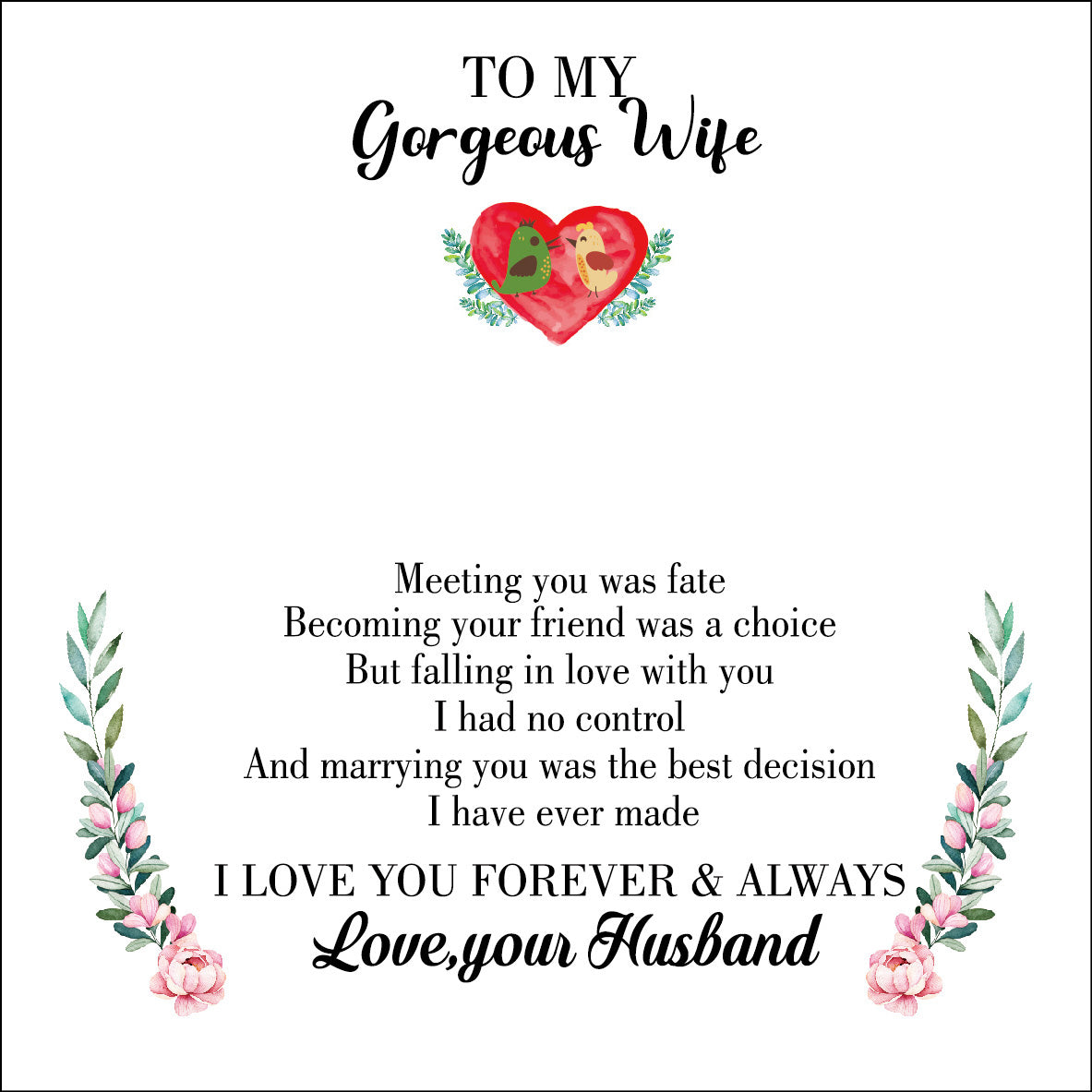 Wife Greeting Card Sterling Silver Infinity Heart Necklace Women Ginger Lyne Collection - Wife-835
