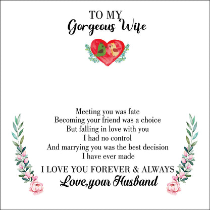 Wife Greeting Card Sterling Silver Infinity Heart Necklace Women Ginger Lyne Collection - Wife-835