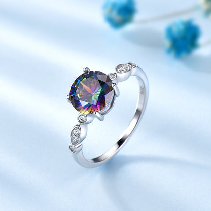 Mystic Topaz Engagement Ring for Women Sterling Silver Ginger Lyne Collection