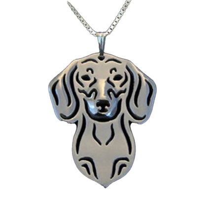 Dachshund Dog Sterling Silver Earrings Necklace Set Women Ginger Lyne Collection - Necklace Only