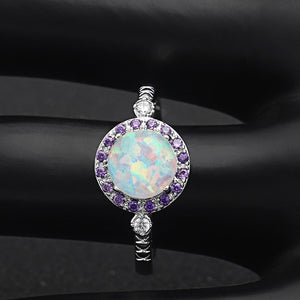 Fire Opal Statement Ring for Women Purple Cz Ginger Lyne Collection - 10