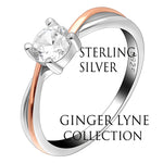 Load image into Gallery viewer, Carina Engagement Ring Rose Gold Sterling Silver Zirconia Ginger Lyne Collection - 5
