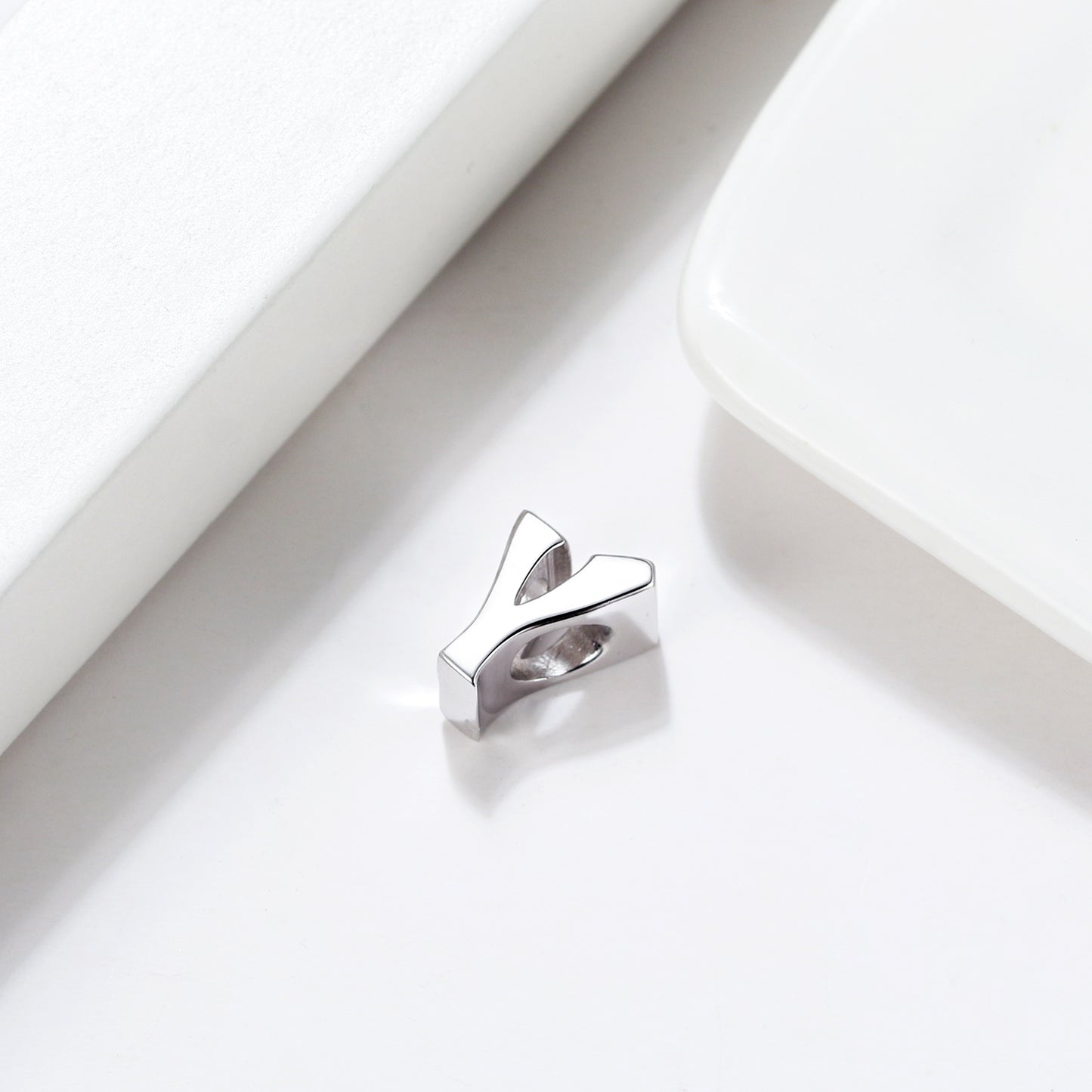 Initial Letter Charms for Women Bracelet Sterling Silver  Ginger Lyne Collection - Y