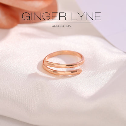 Hadley Adjustable Wrap Ring for Women Resizable Hammered Sterling Silver Wedding Band - Rose