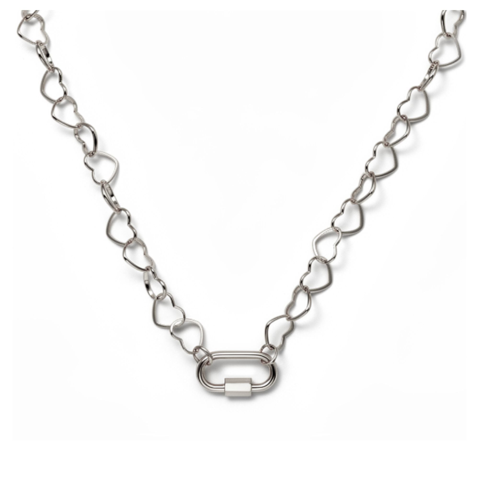 Carabiner Charm Holder Necklace for Women by Ginger Lyne Heart