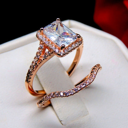 NancyBridalSetRoseGoldSterlingSilverRingCzWomensGingerLyneCollection_Gold-3