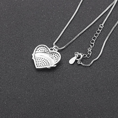 Pit Bull Mom Dog Heart Necklace or Earrings for Women Clear Cubic Zirconia by Ginger Lyne Collection - Necklace