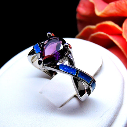 BonnieRingPurplePearBlueFireOpalCubicZirconiaWomenGingerLyneCollection_Silver-4