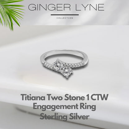 TatianaEngagementRingforWomenSterlingSilver2StonePromiseCzGingerLyneCollection_Silver-3