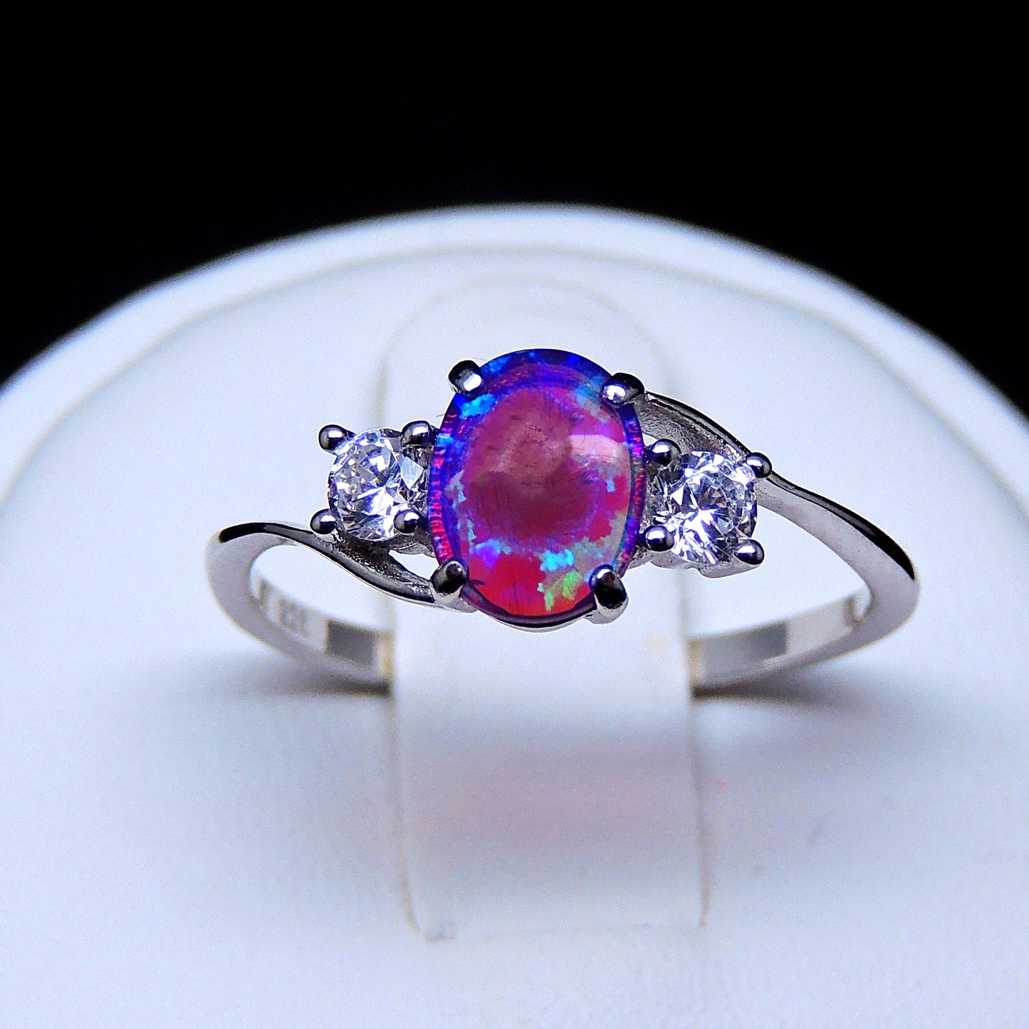 AddyPurpleOpalRingSterlingSilverWomenEngagementGingerLyneCollection_Purple-2