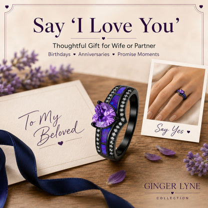 BlackEngagementRingforWomenMysticTopazCZHeartPromiseRingGiftforHerGingerLyne_Purple-2