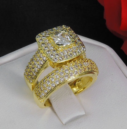 MonikaWeddingRingSetforWomenBridalEngagementGoldPlatedCZMatchingBandGingerLyneCollectionsize6_Gold-2