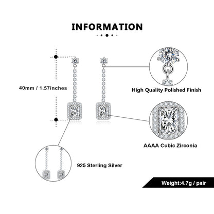 Halo Dangle Earrings for Women Sterling Silver Pink Clear CZ Ginger Lyne Collection - Pink