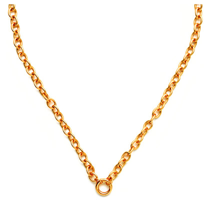 CarabinerCharmNecklaceforWomenOLinkChainRoundHolderStainlessSteelbyGingerLyne_12mm/Gold-1