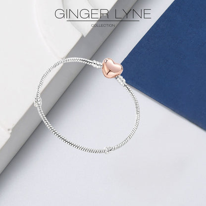 SnakeCharmBraceletWithHeartClaspTwoTonePlatedFitsStandardEuropeanBeadsGingerLyneCollection_Silver-3