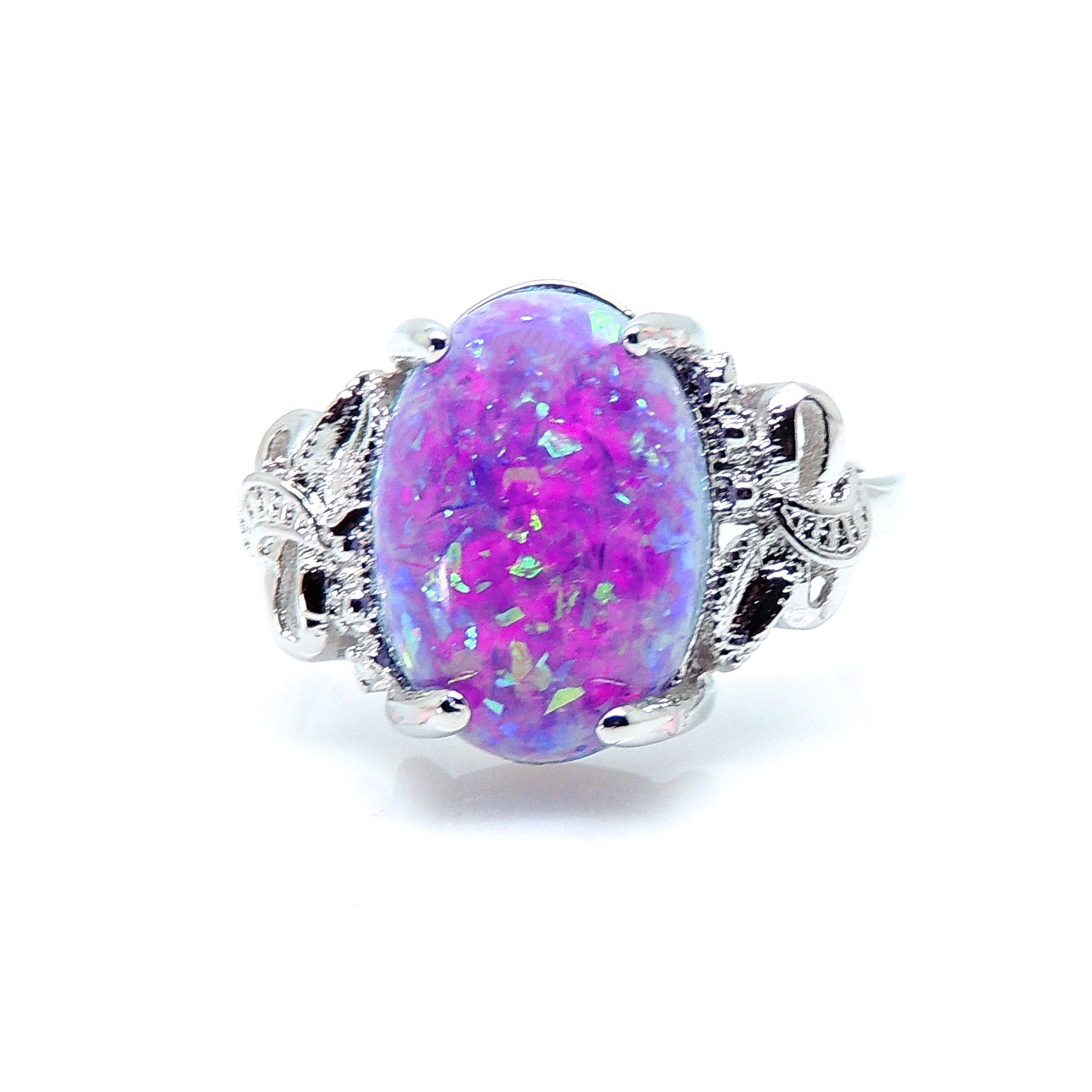 SharlaStatementRingOvalPurpleFireOpalWomenGingerLyneCollection_Purple-1