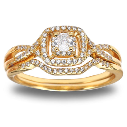 BridalSetforWomenHaloCZPlatedGoldEngagementRingsGingerLyneCollection_GoldPlated-1