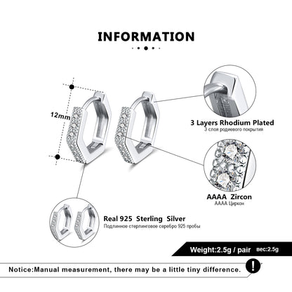 HexagonHoopEarringsforWomenSterlingSilverClearPaveCzGingerLyneCollection_Silver-7