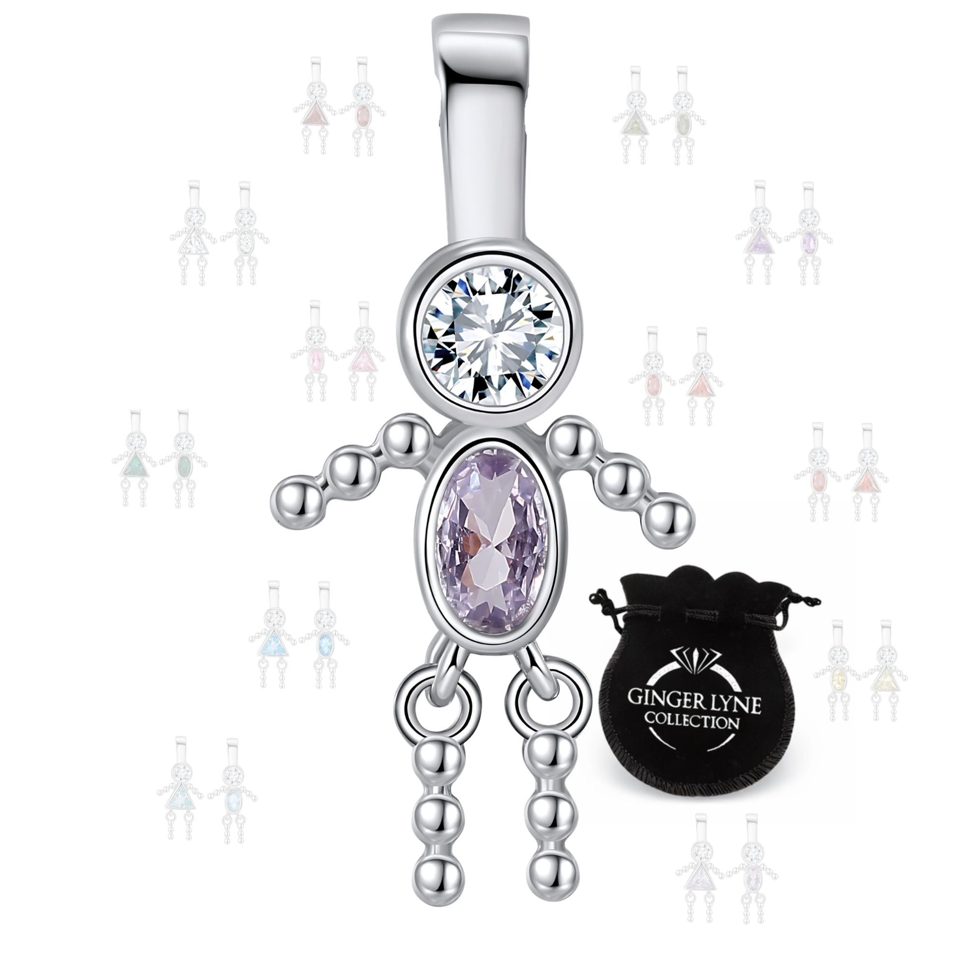 BirthstoneFamilyPendantforMombyGingerLyneStainlessSteelCubicZirconiaCharmsForGrandmaNecklace_Male-June-Silver-1