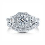 Load image into Gallery viewer, Julieanna Bridal Set Multicut Halo Cz Engagement Ring Womens Ginger Lyne Collection - 11
