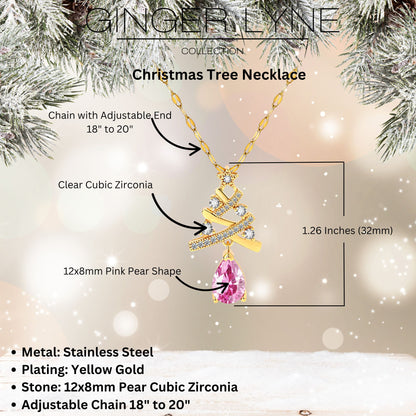 ChristamasTreeNecklaceforWomenHolidayPendantPearCZGoldPlatedStainlessSteelGingerLyneCollection_Gold-6