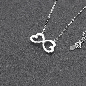 Wife Greeting Card Sterling Silver Infinity Heart Necklace Women Ginger Lyne Collection - Wife-1196