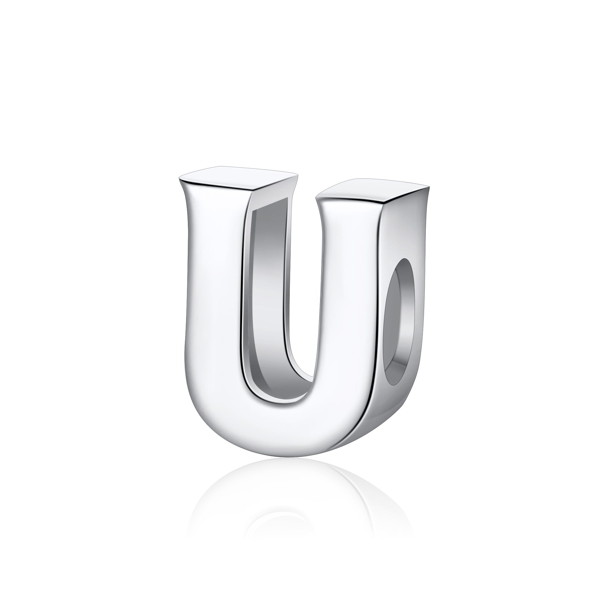 Initial Letter Charms for Women Bracelet Sterling Silver  Ginger Lyne Collection - U
